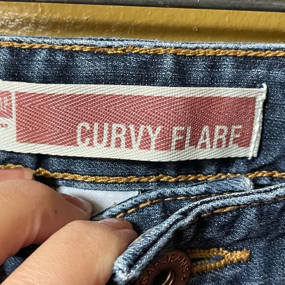 Gap vintage Curvy flare leg size 12L regular wash jeans. 32.5” inseam. - Picture 3 of 9